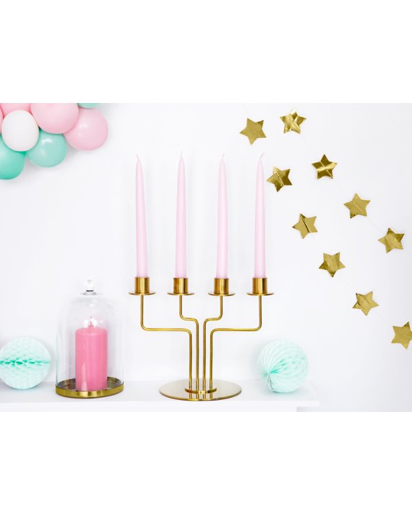 Taper candles, matt, light pink, 24cm (1 pkt / 10 pc.)