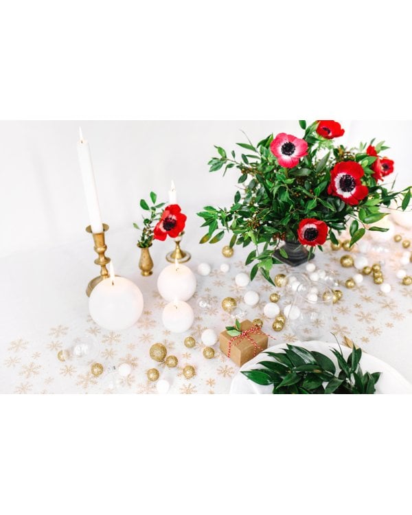 Candle Sphere, matt, white, 6cm (1 pkt / 10 pc.)