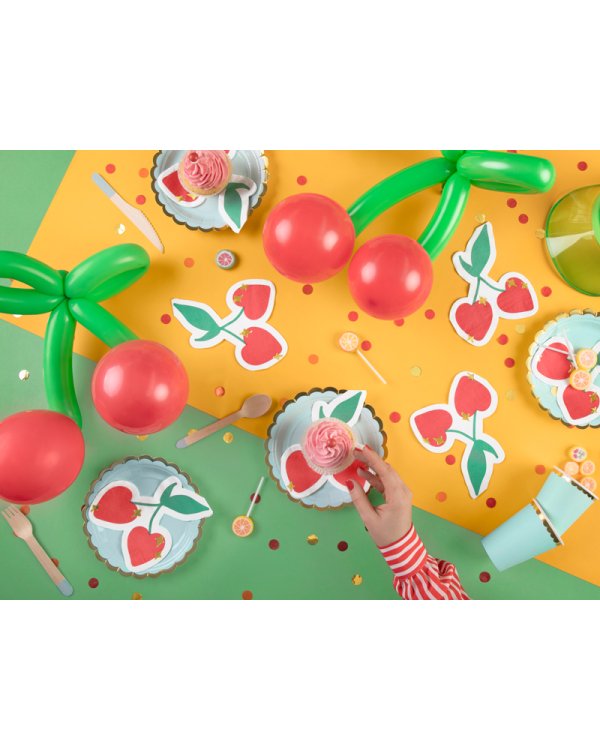 Napkins Cherries, mix, 13.5x16cm (1 pkt / 20 pc.)