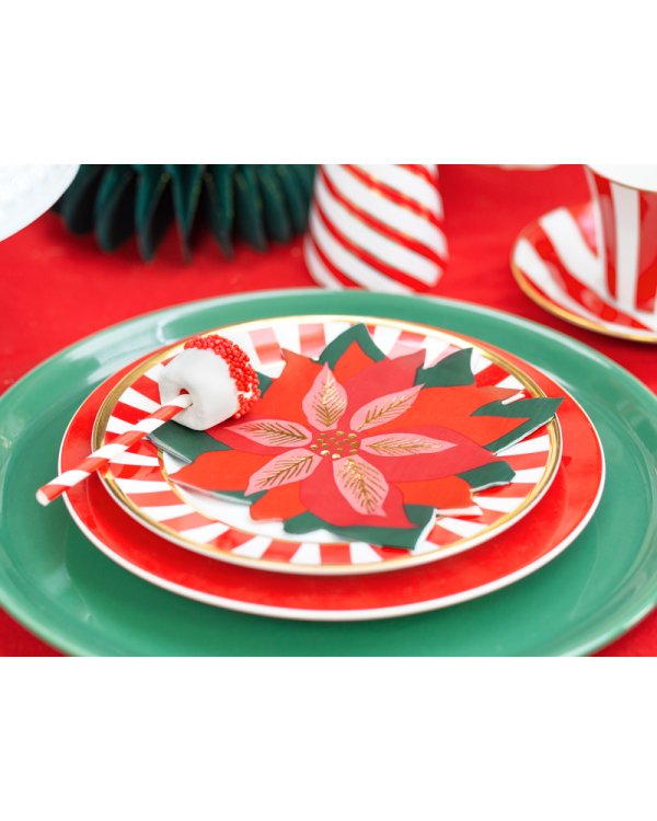 Napkins Red star of Bethlehem, mix, 14.5x15.5cm (1 pkt / 20 pc.)