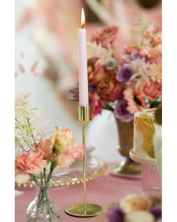 Candle holder, gold, 22cm