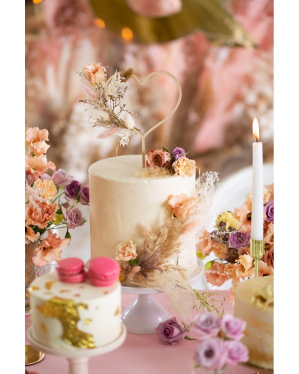 Candle holder, gold, 22cm