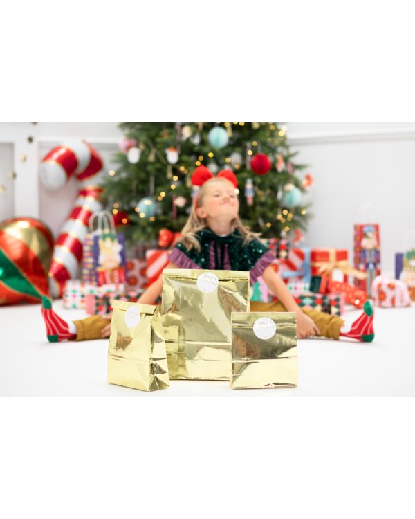 Gift bags, gold, 18.5x28.5x8cm (1 pkt / 3 pc.)