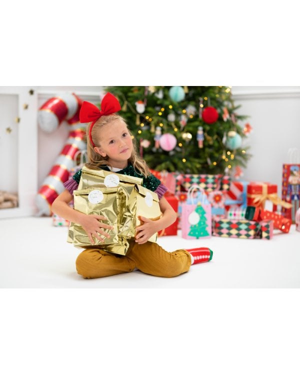 Gift bags, gold, 25x38x11cm (1 pkt / 3 pc.)