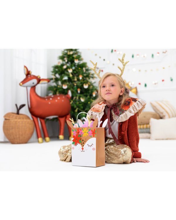 Gift bag Deer, mix, 20.5x30x10.5cm