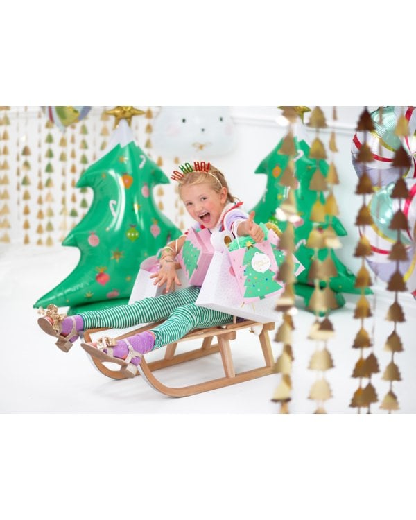 Gift bag Christmas tree , mix, 14x20.5x8cm