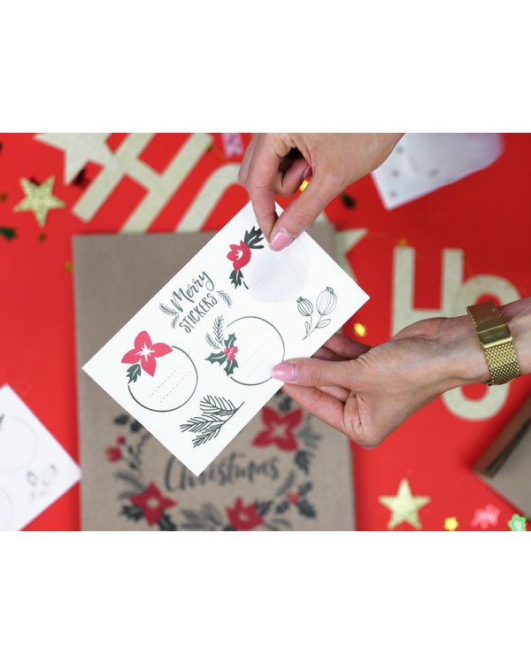 Gift bags Merry Little Christmas, kraft, 25x11x27cm (1 pkt / 3 pc.)