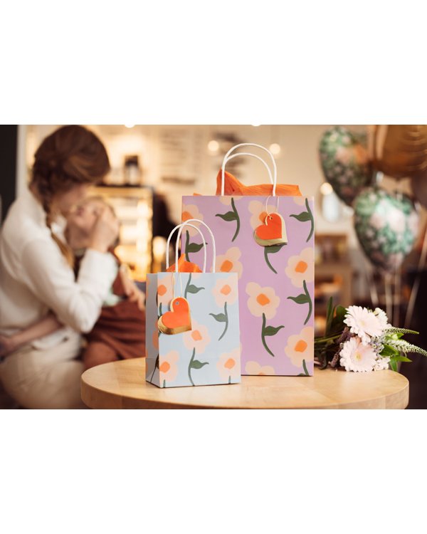 Gift bag Flowers, mix,  10x24x32 cm