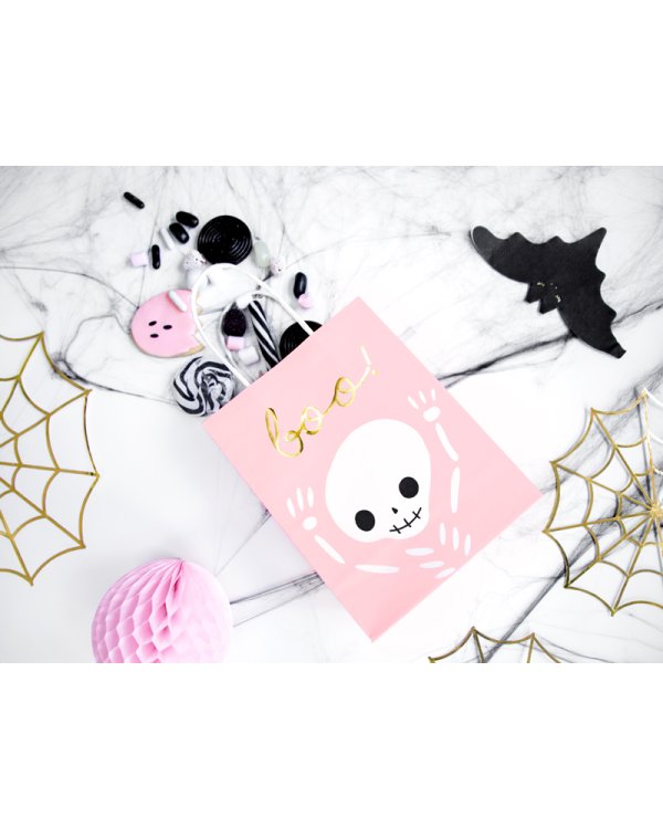 Gift bag Boo, pink, 14x18x8cm