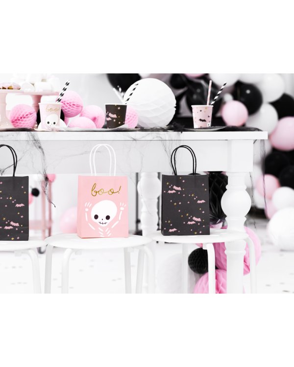 Gift bag Boo, pink, 14x18x8cm