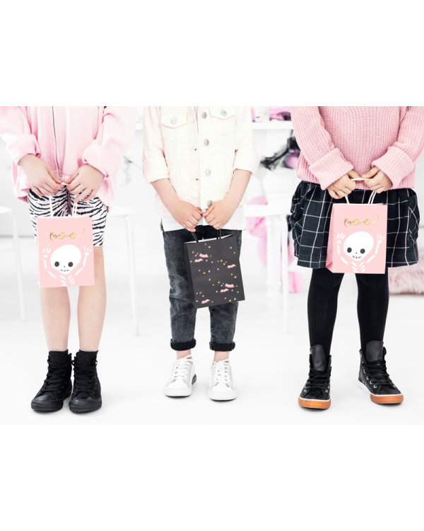 Gift bag Boo, pink, 14x18x8cm