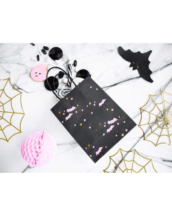 Gift bag Bats, black, 14x18x8cm