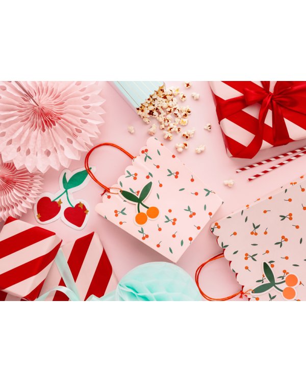 Gift bags Cherries, mix, 22x23x8cm