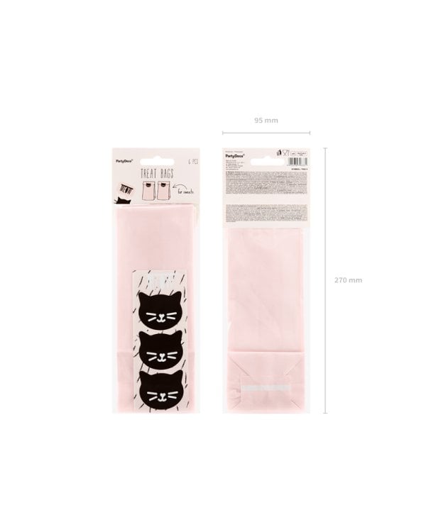 Treat bags Cat, 8x18x6cm (1 pkt / 6 pc.)