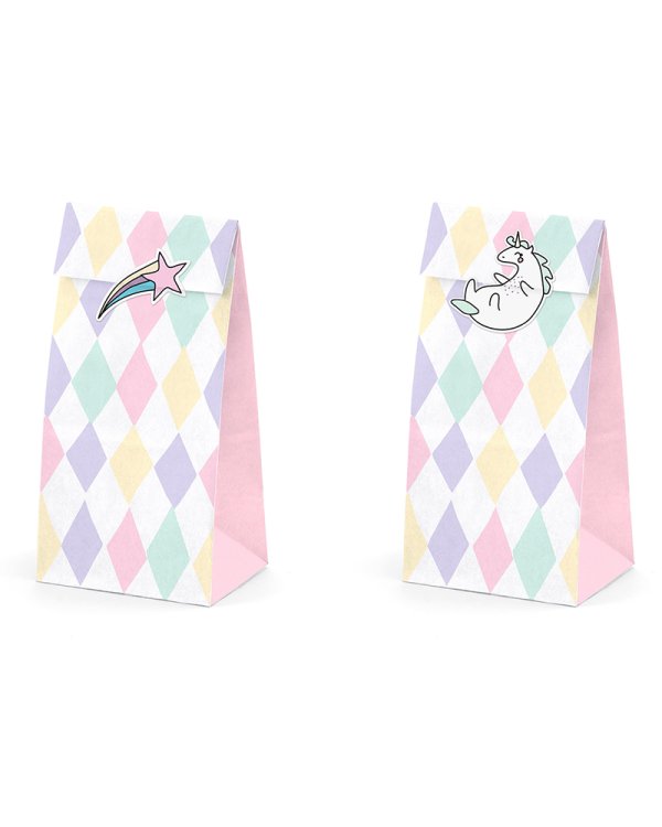 Treat bags Unicorn (1 pkt / 6 pc.)