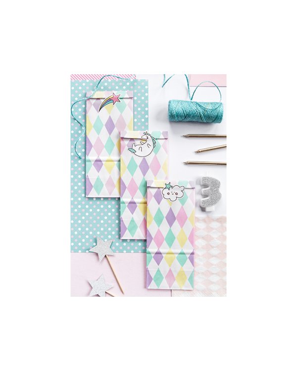 Treat bags Unicorn (1 pkt / 6 pc.)