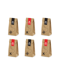Treat bags Pirates Part, kraft, 8x18x6cm (1 pkt / 6 pc.)