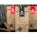 Treat bags Pirates Part, kraft, 8x18x6cm (1 pkt / 6 pc.)