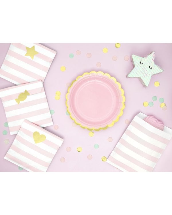 Treat bags Yummy, light pink, 13x14cm (1 pkt / 6 pc.)
