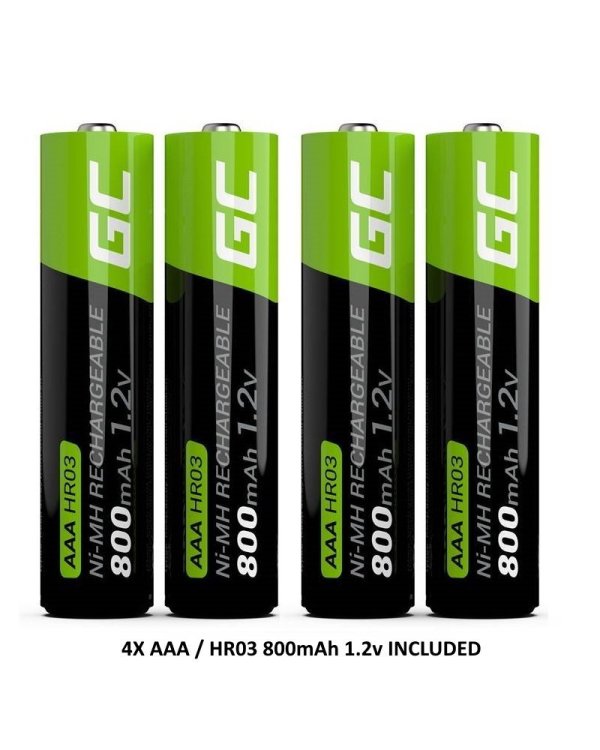 Green Cell VitalCharger UBS-C Зарядник для AAA/AA батарей / 4x HR03 800mAh в комплекте