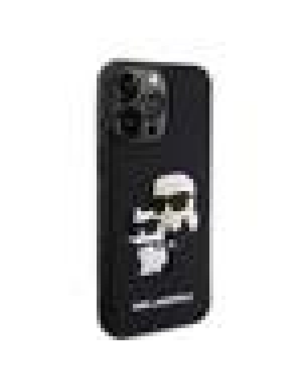 Karl Lagerfeld 3D Rubber Karl and Choupette Case Защитный чехол для iPhone 14 Pro Max / чёрный