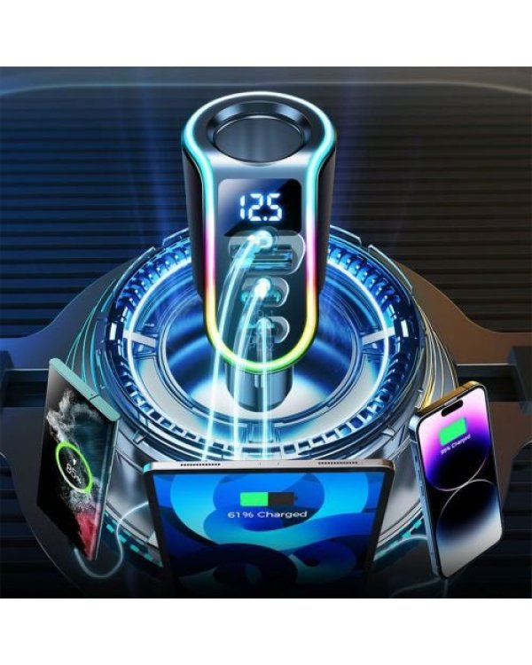 Joyroom JR-CL21 4in1 Авто Зарядное устройство / Bluetooth / FM-передатчик