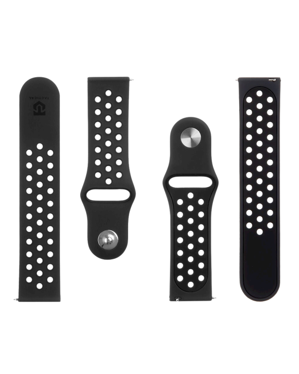 Tactical 234 Double Silicone Band Ремешок для часов 22mm / чёрный