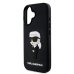 Karl Lagerfeld 3D Rubber Ikonik Case Защитный чехол для iPhone 16 / чёрный