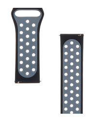 Tactical 267 Double Silicone Band Ремешок для часов 22mm / чёрный/серый