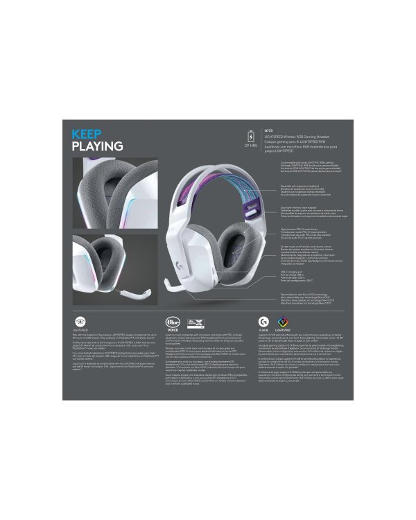 Logitech G G733 LIGHTSPEED Беспроводная Игровая Гарнитура с RGB