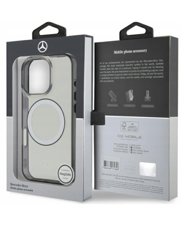 Mercedes Printed logo MagSafe Защитный Чехол для Apple iPhone 16 Pro