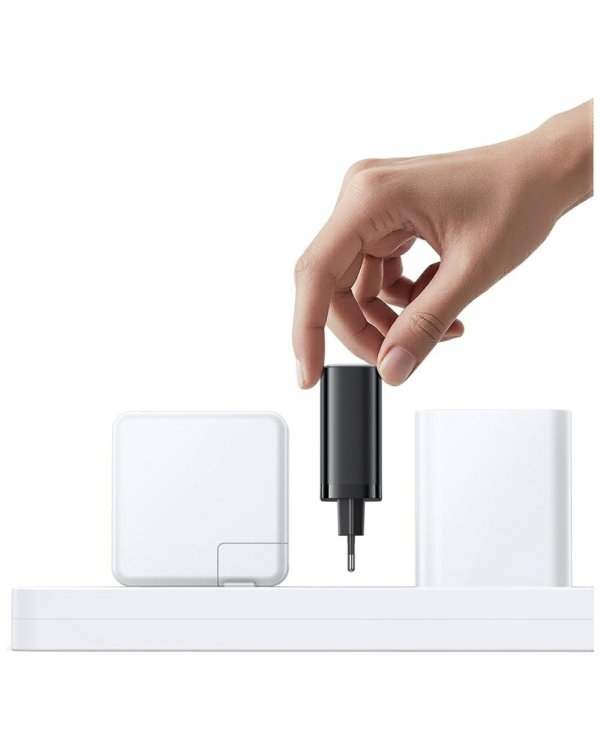 Usams Xiang Series USB-C / USB-A Hастенное Зарядное Устройство White