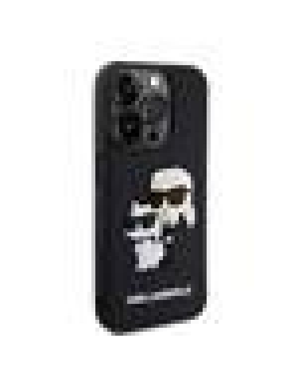Karl Lagerfeld 3D Rubber Karl and Choupette Case Защитный чехол для iPhone 13 Pro / чёрный