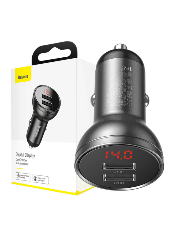 Baseus Digital Display Авто Зарядка USB-A / 24W