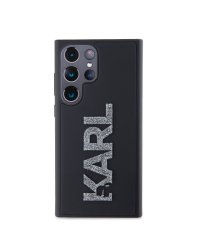 Karl Lagerfeld 3D Rubber Glitter Logo Защитный чехол для Samsung Galaxy S24 Ultra / чёрный
