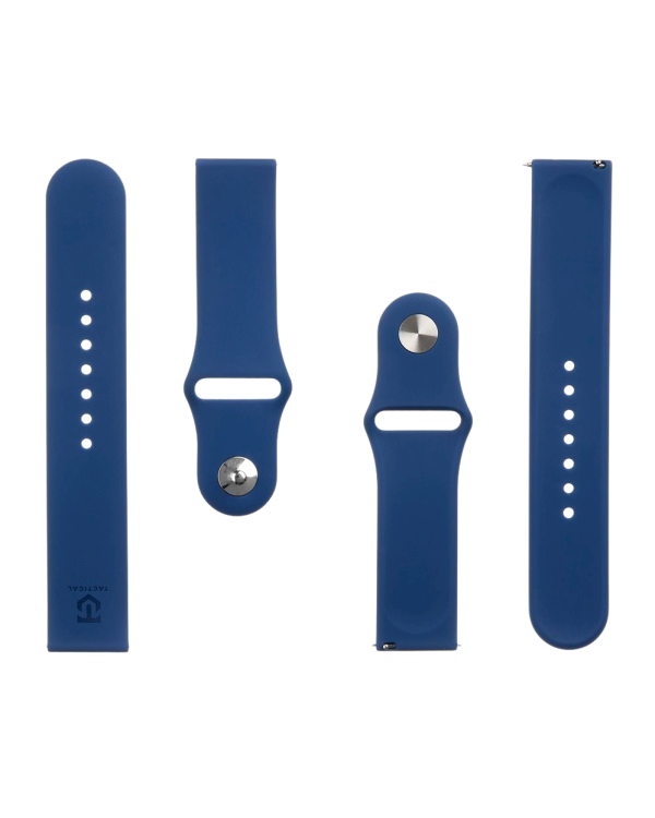 Tactical 614 Silicone Band Ремешок для часов 22mm / тёмно-синий