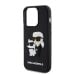 Karl Lagerfeld 3D Rubber Karl and Choupette Case Защитный чехол для iPhone 15 Pro / чёрный