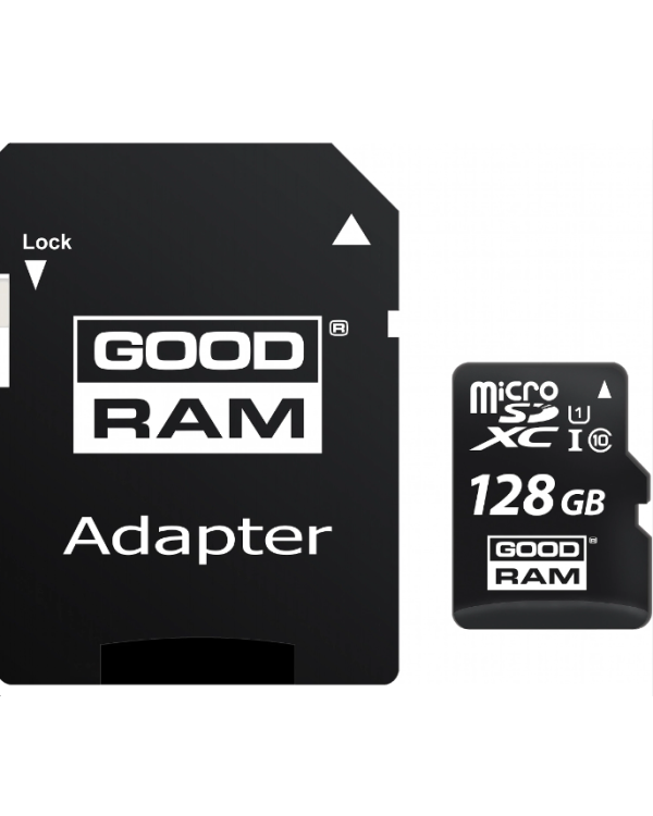 Goodram microSDXC class 10 UHS I 128GB Карта памяти + Адаптер