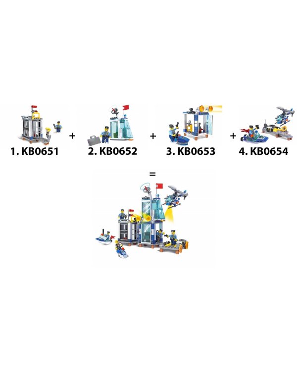 Blocki MyPolice Полицейский участок на воде / KB0653 / Конструктор из 57 деталей / Возраст 6+