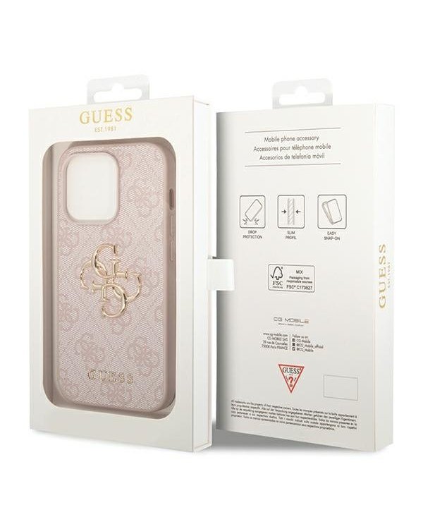 Guess 4G Big Metal Logo Back Case Защитный Чехол для Apple iPhone 15 Pro Max