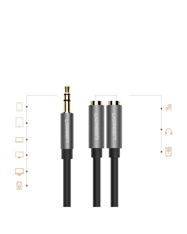 Ugreen Audio splitter 3.5 mm Y‑адаптер для двух наушников 20cm