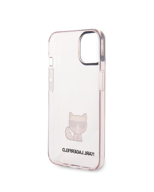 Karl Lagerfeld Choupette Logo Case Защитный чехол для iPhone 14 Plus / розовый