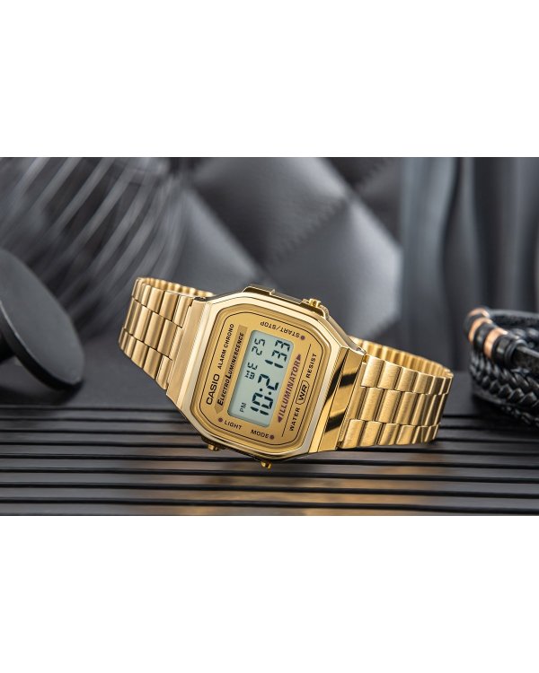 Casio A168 WG Винтажные мужские часы в стиле ретро