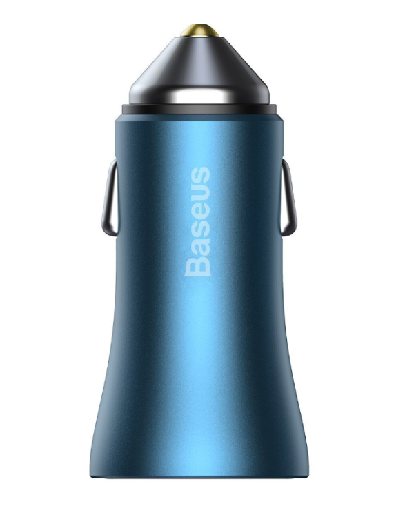 Baseus Golden Contactor Pro Aвто Зарядка + Провод Lightning 1m