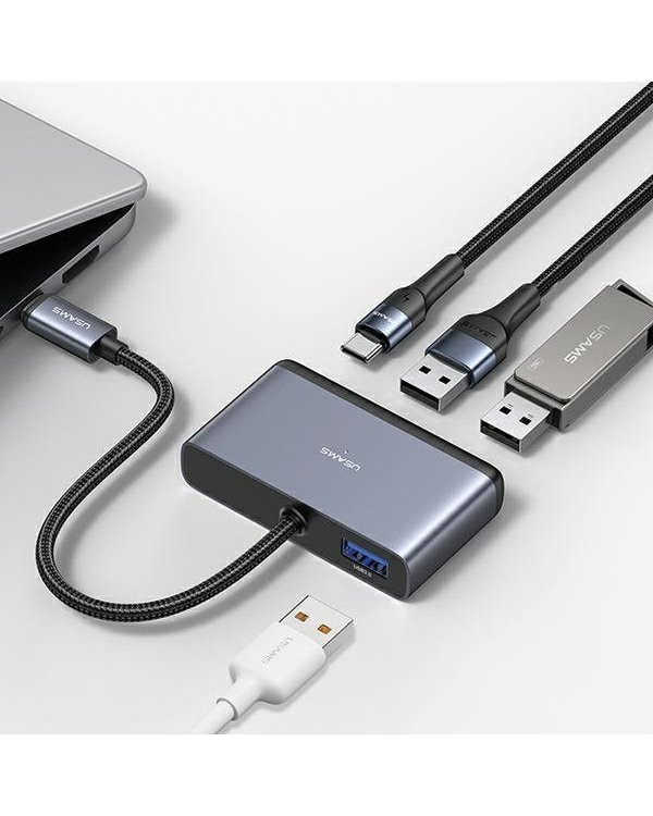 Usams 4in1 HUB 2xUSB 2.0 / USB 3.0 / USB-C USB Hub