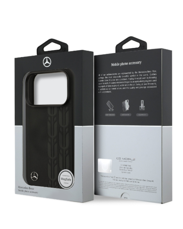 Mercedes Leather Laurel Leaves MagSafe Case Чехол для Apple iPhone 17 Pro