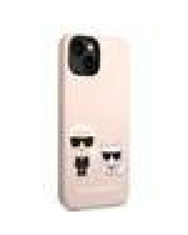 Karl Lagerfeld and Choupette Liquid Silicone Case Защитный чехол для iPhone 14 Plus / розовый