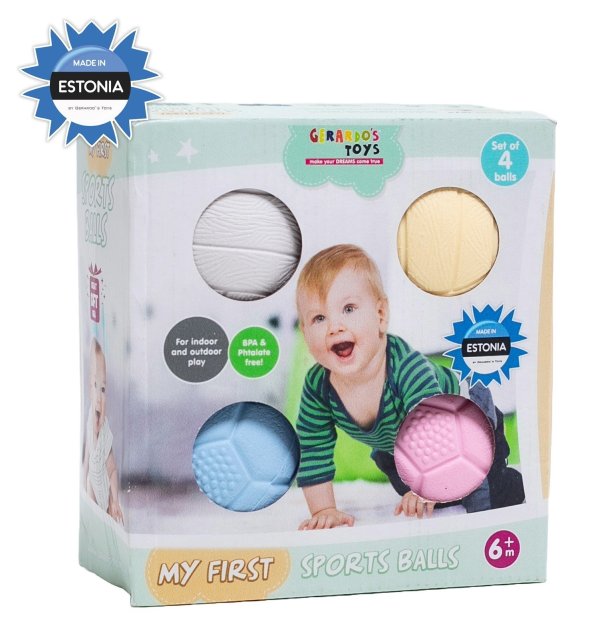 Gerardo's GT7710 Игрушечные мячики для детей 4 шт.