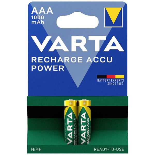 Varta Recharge Accu Recycled AAA Батарейки 1000 мАч / 2 шт