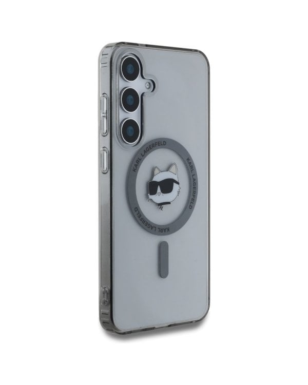Karl Lagerfeld Button Choupette Head Printed Logo MagSafe Чехол для Samsung Galaxy S25